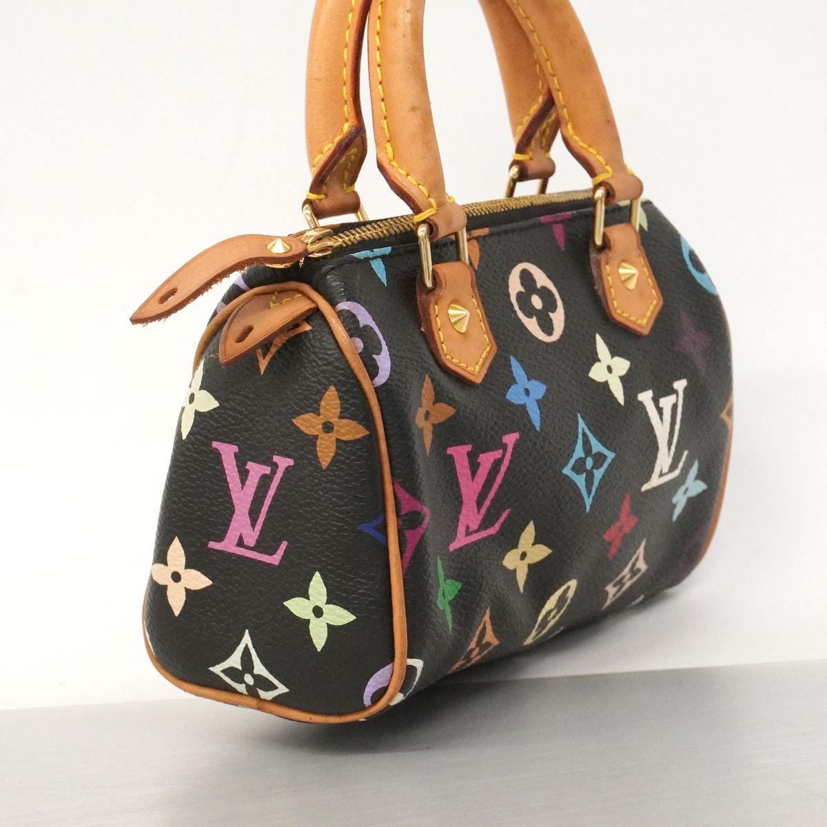 Louis Vuitton Handbag Monogram Multicolor Mini Speedy Noir — view 2