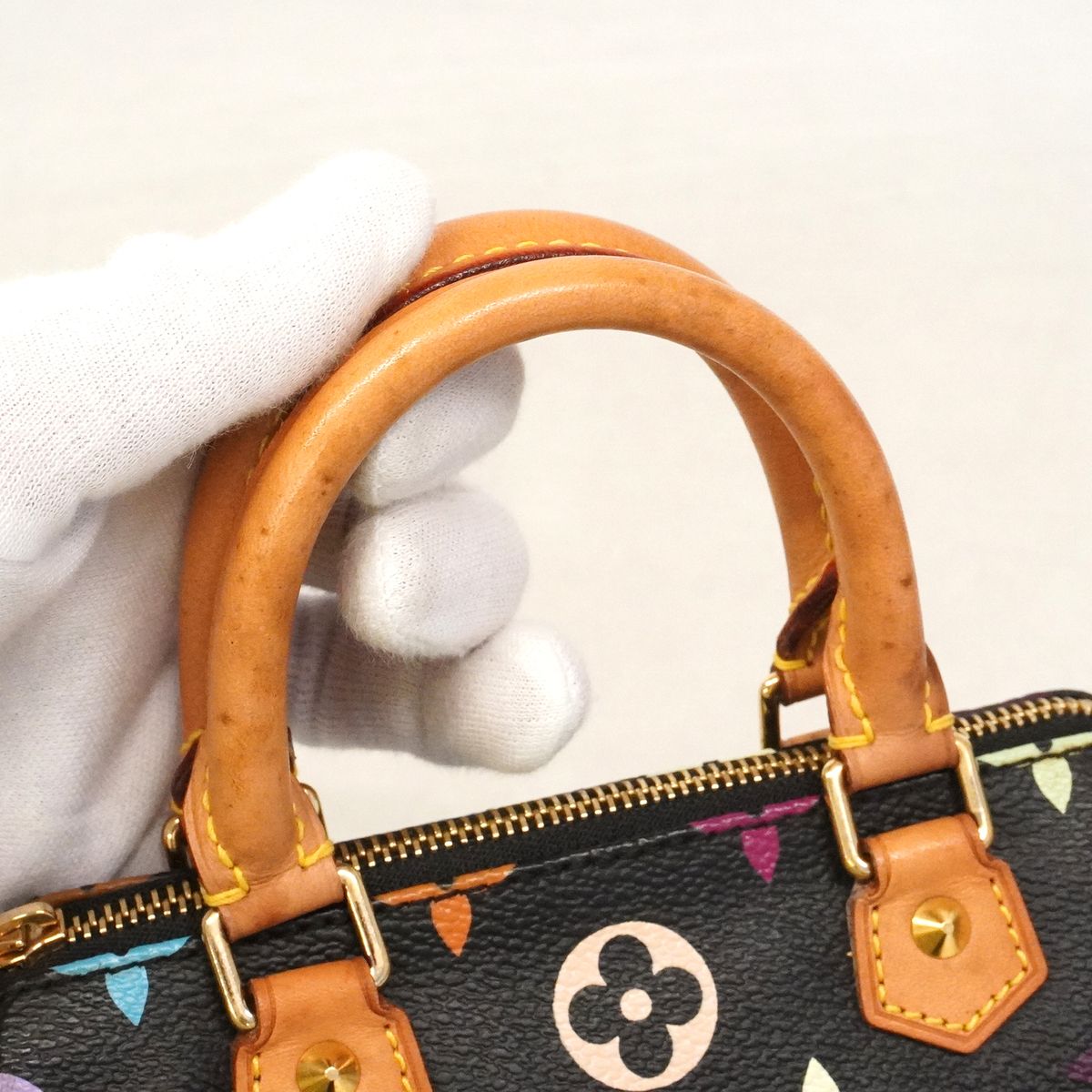 Louis Vuitton Handbag Monogram Multicolor Mini Speedy Noir — view 6
