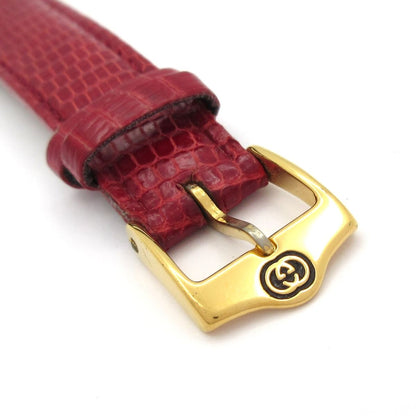 Gucci Watch Rectangular Case Silver Red — view 4