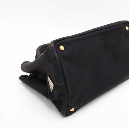 Prada Canapa Handbag Tote Black Brands — view 4