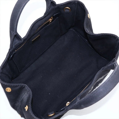 Prada Canapa Handbag Tote Black Brands — view 7