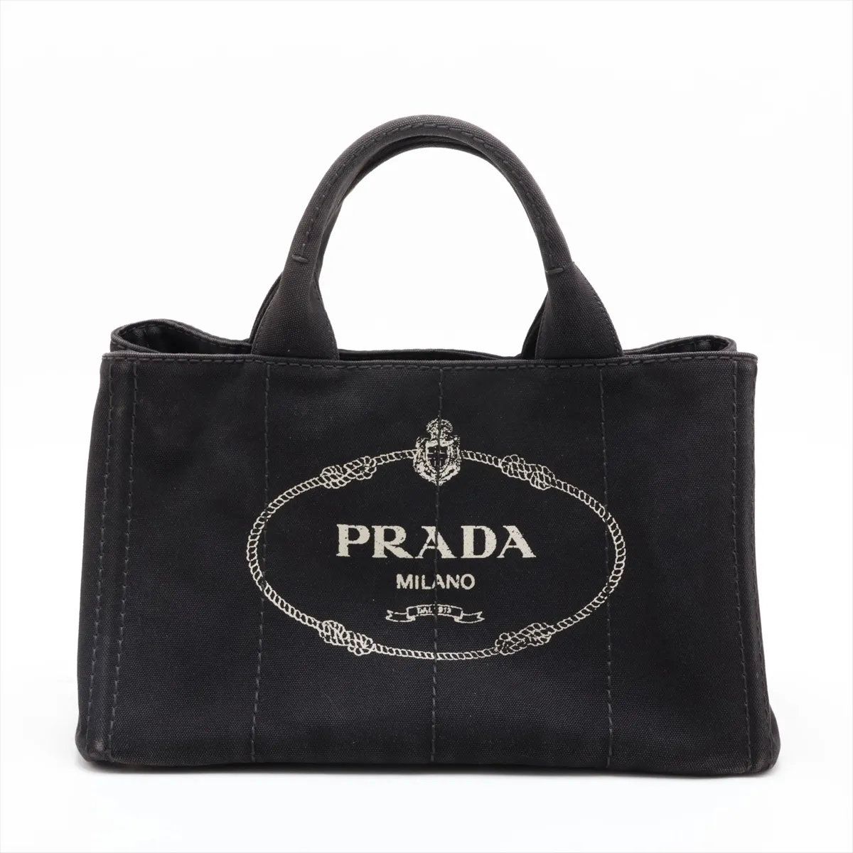 Prada Canapa Handbag Tote Black Brands