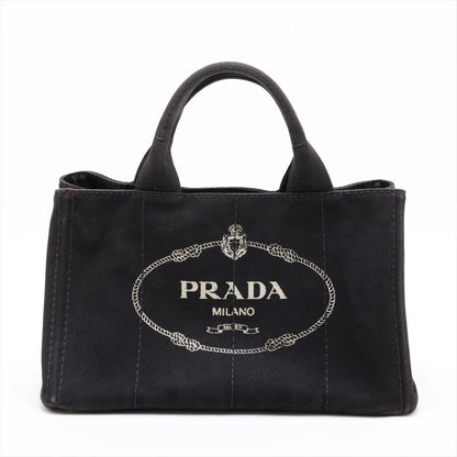 Prada Canapa Handbag Tote Black Brands