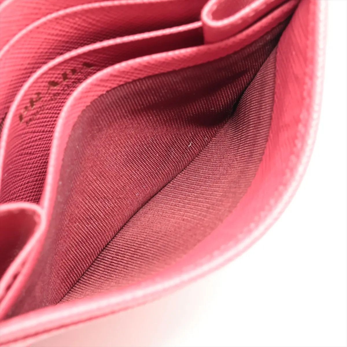 Prada Saffiano Leather Coin Purse Compact Wallet Zip Around — view 7