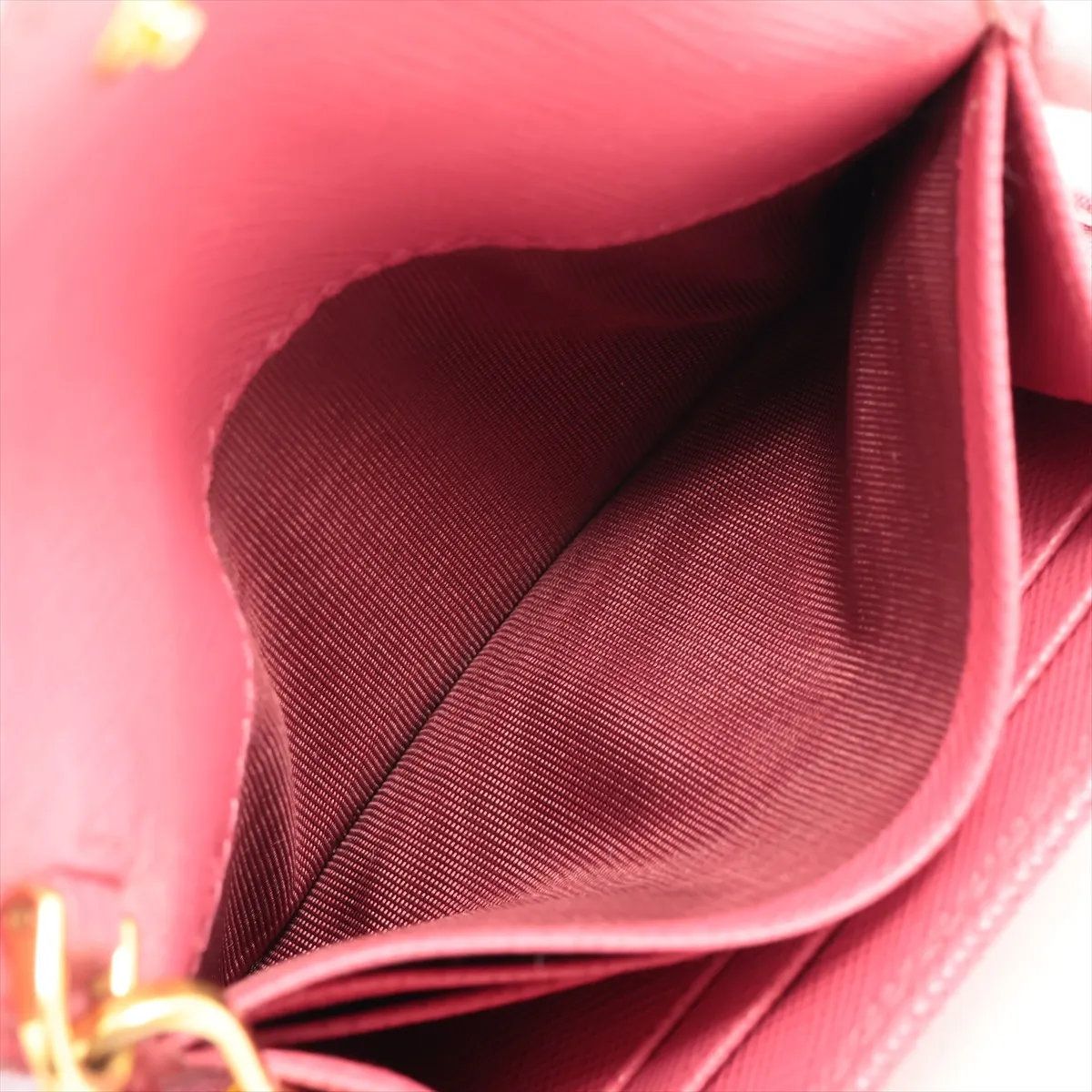 Prada Saffiano Leather Coin Purse Compact Wallet Zip Around — view 5