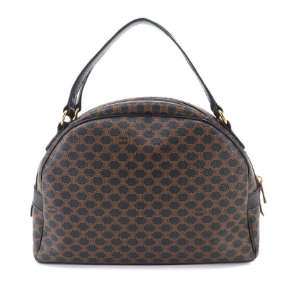 Celine Macadam Handbag Leather Black Brown Gold Vintage — view 2