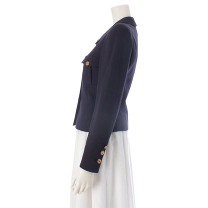 Chanel 96A Wool Silk Gripoix Short Jacket Navy 34 — view 3