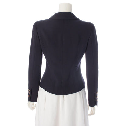 Chanel 96A Wool Silk Gripoix Short Jacket Navy 34 — view 4