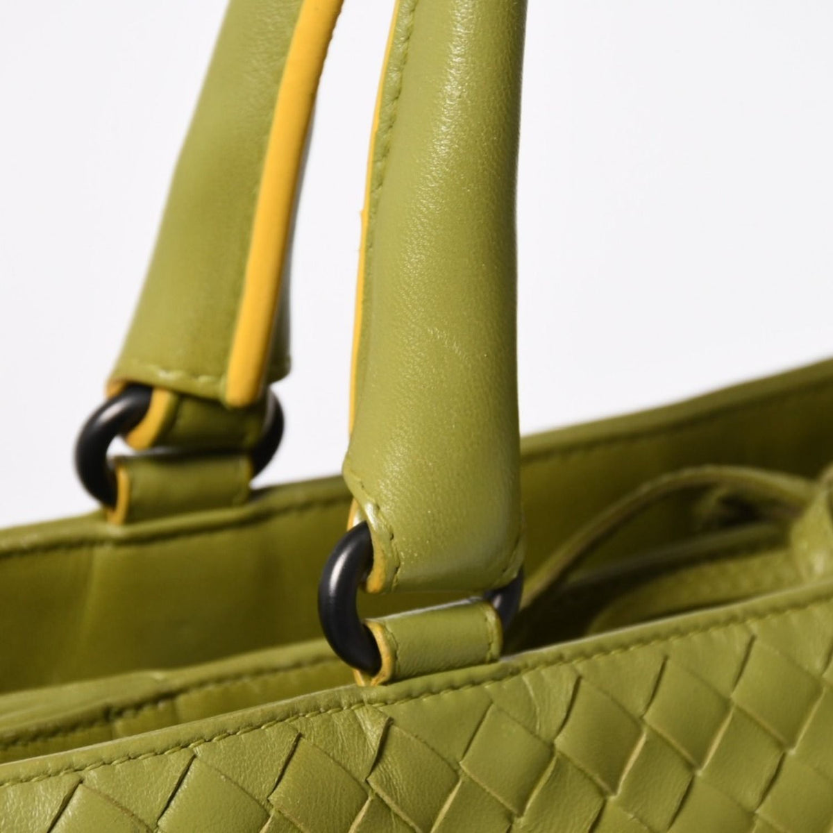 Bottega Veneta Handbag Khaki Yellow Intrecciato — view 5