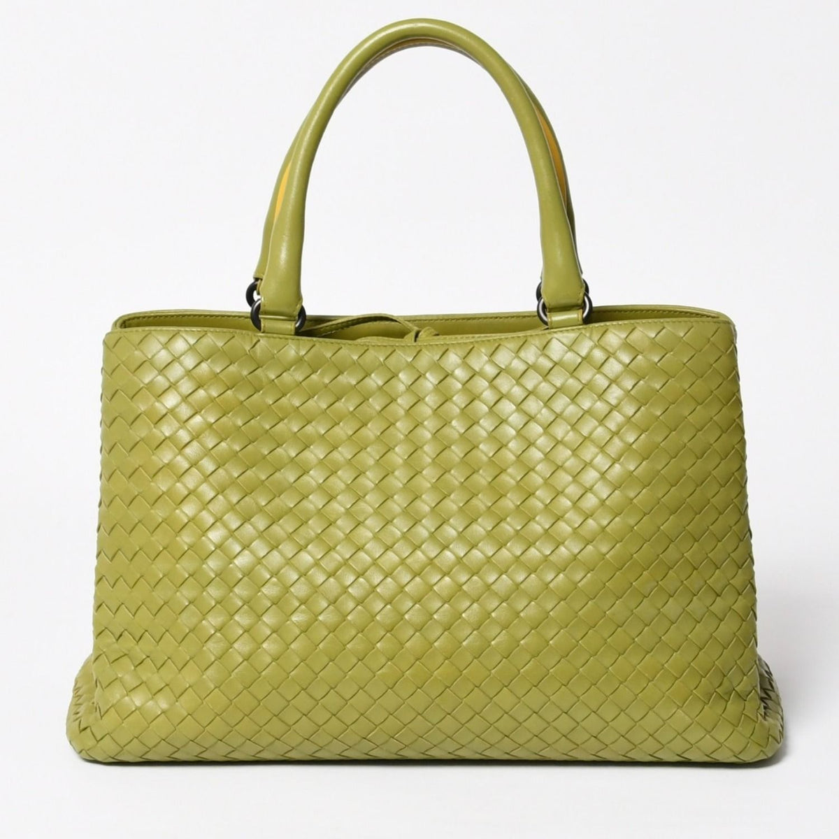 Bottega Veneta Handbag Khaki Yellow Intrecciato