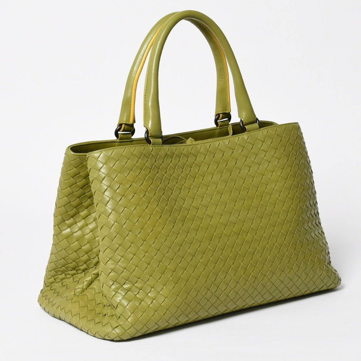 Bottega Veneta Handbag Khaki Yellow Intrecciato — view 3