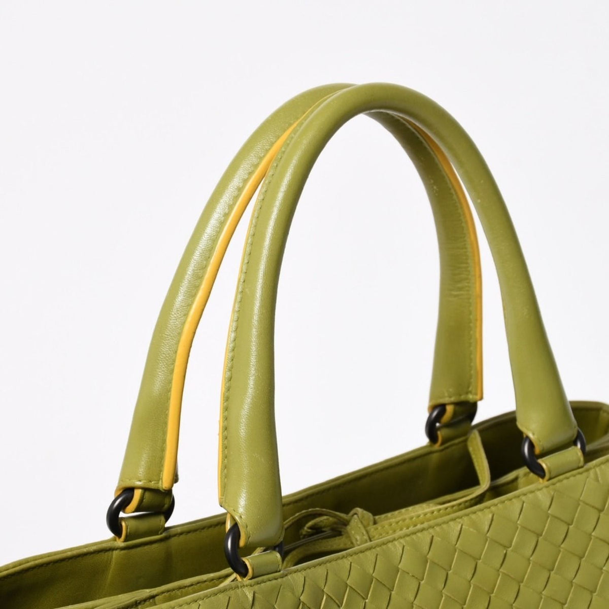 Bottega Veneta Handbag Khaki Yellow Intrecciato — view 6