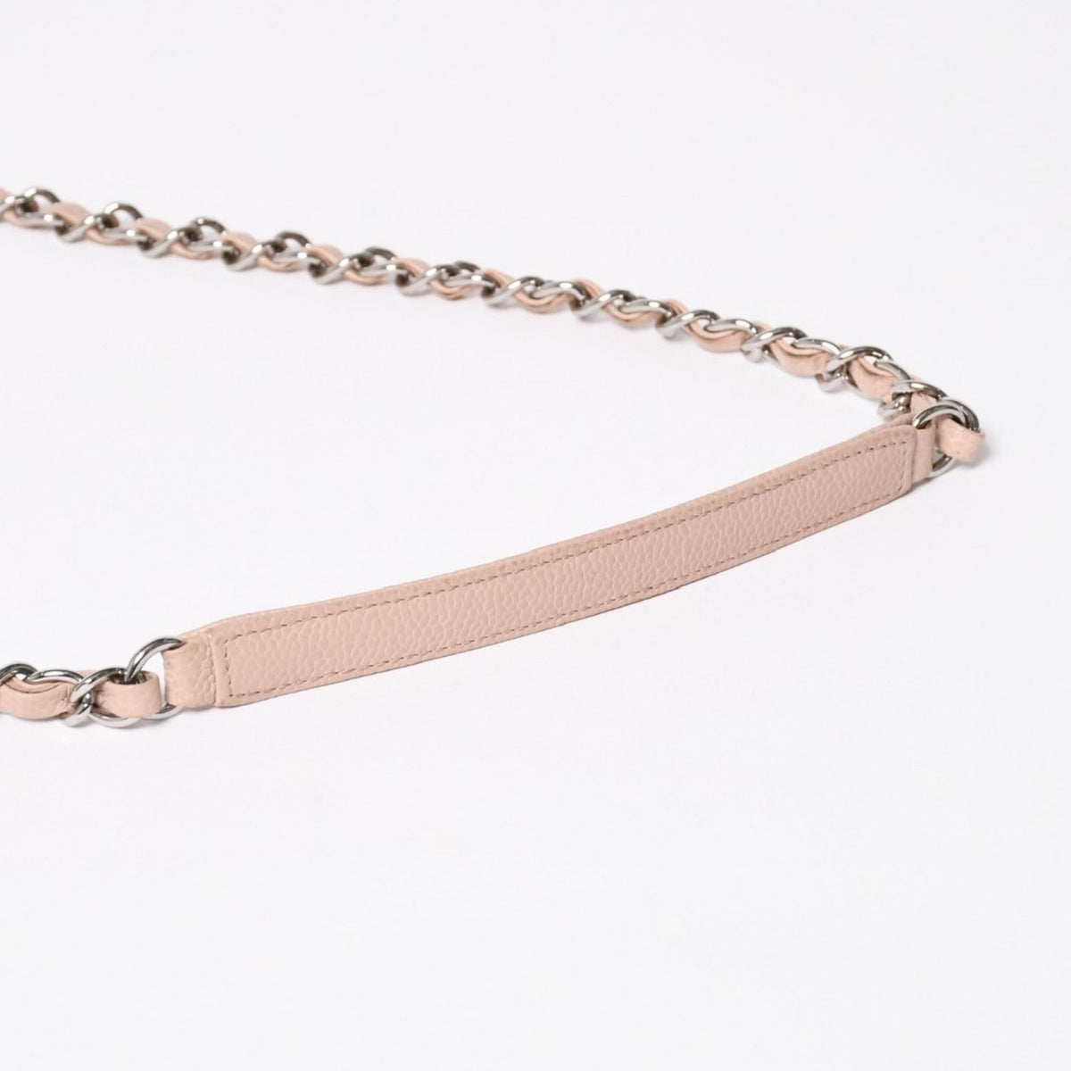 Chanel Quilted 25 Chain Shoulder Bag Caviar Leather Pink Silver — view 7