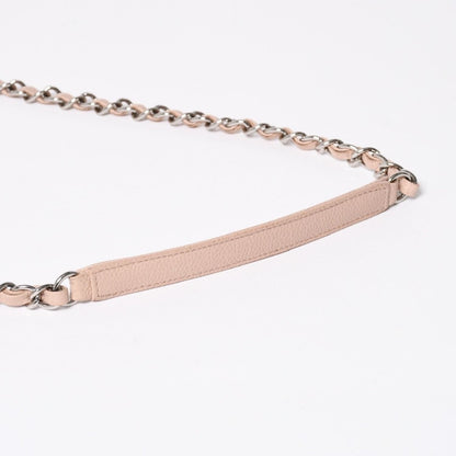 Chanel Quilted 25 Chain Shoulder Bag Caviar Leather Pink Silver — view 7