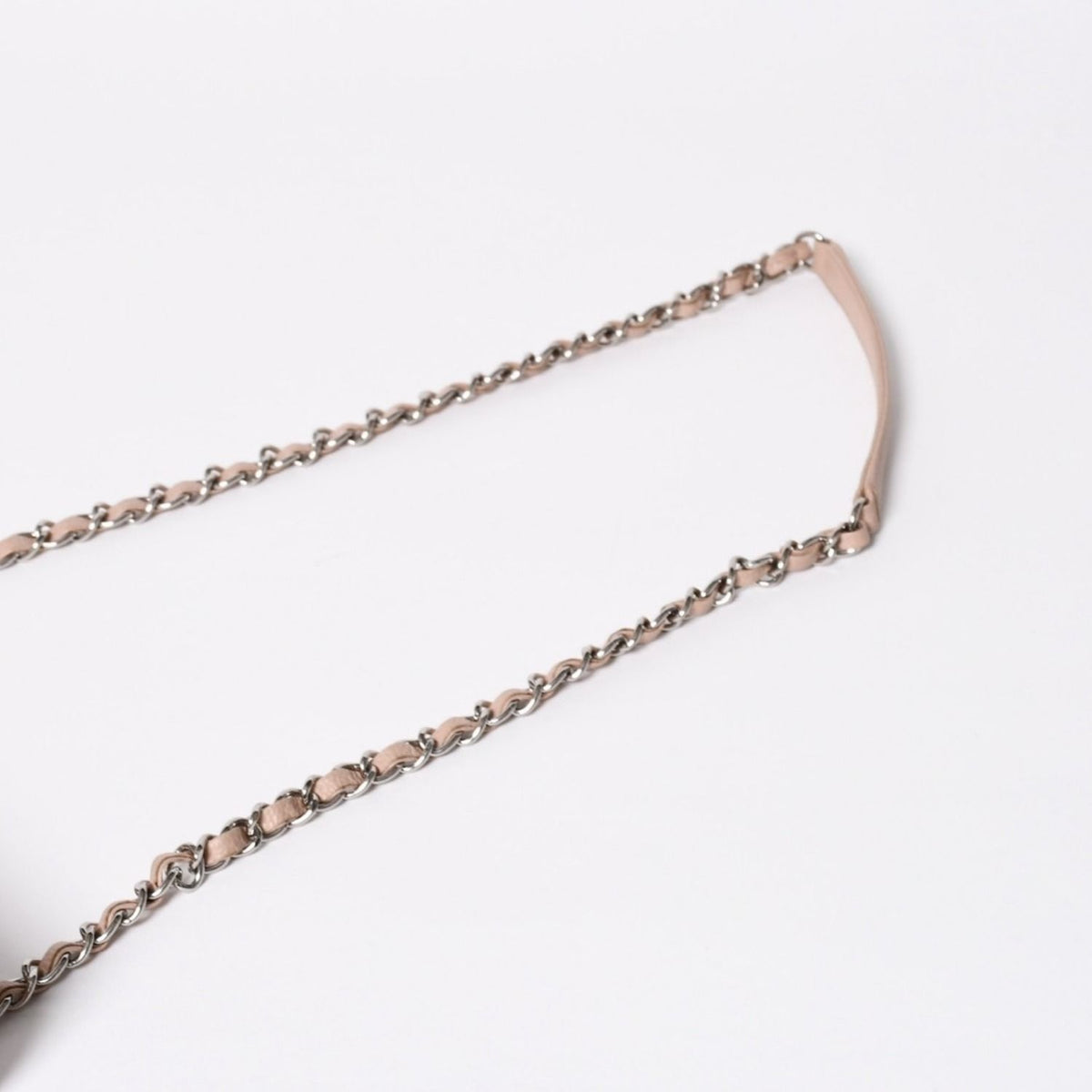 Chanel Quilted 25 Chain Shoulder Bag Caviar Leather Pink Silver — view 6