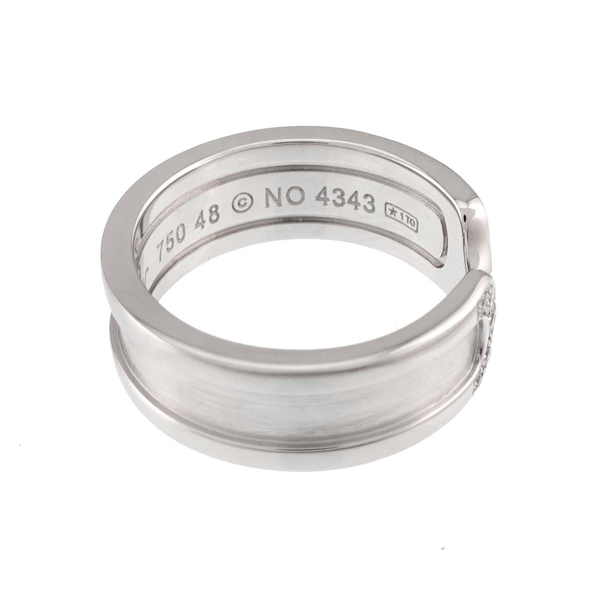 Cartier C2 Small SM 48 Ring Diamond 18K White Gold 2C — view 4