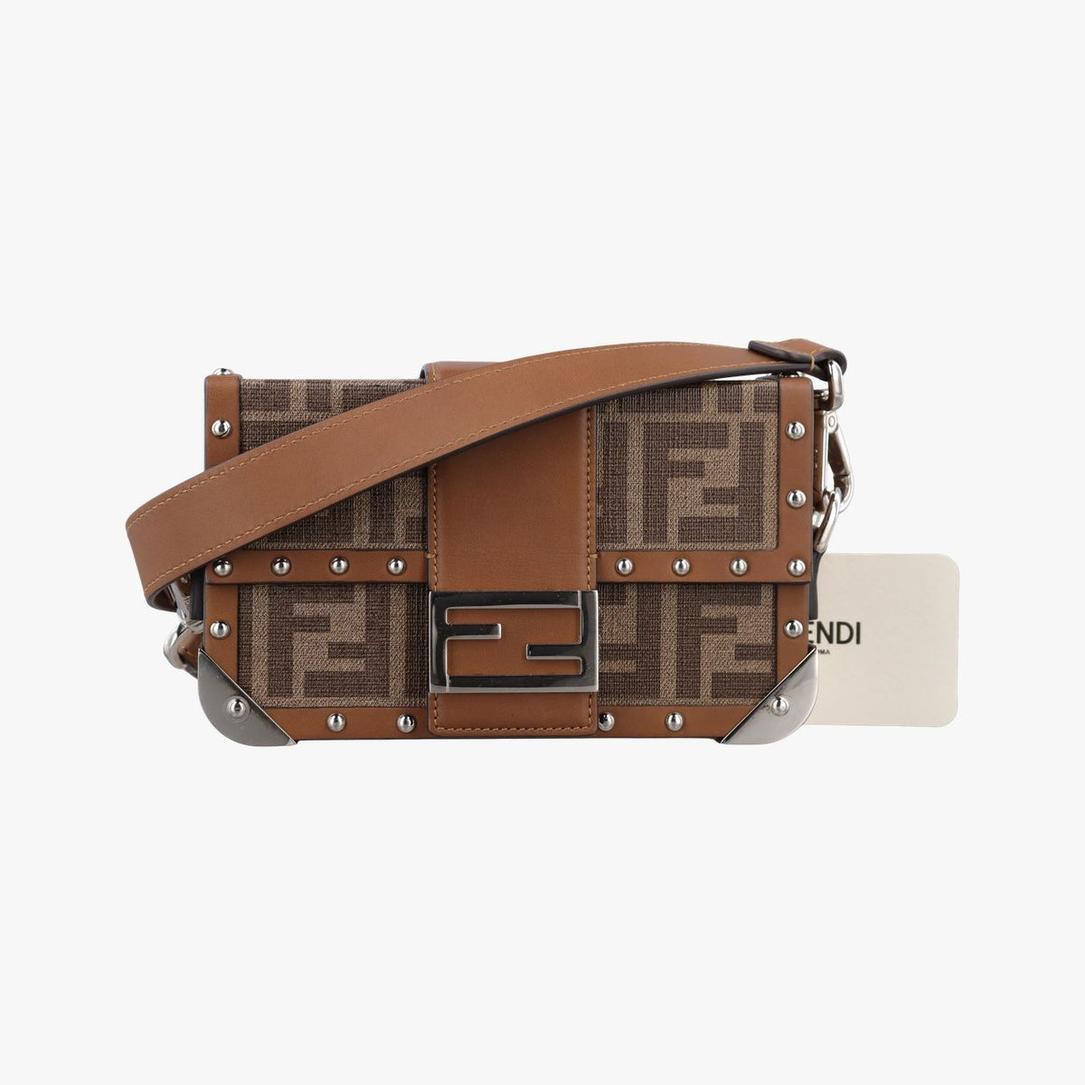 Fendi Zucca Trunk Brown Leather