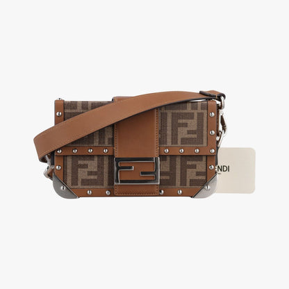 Fendi Zucca Trunk Brown Leather