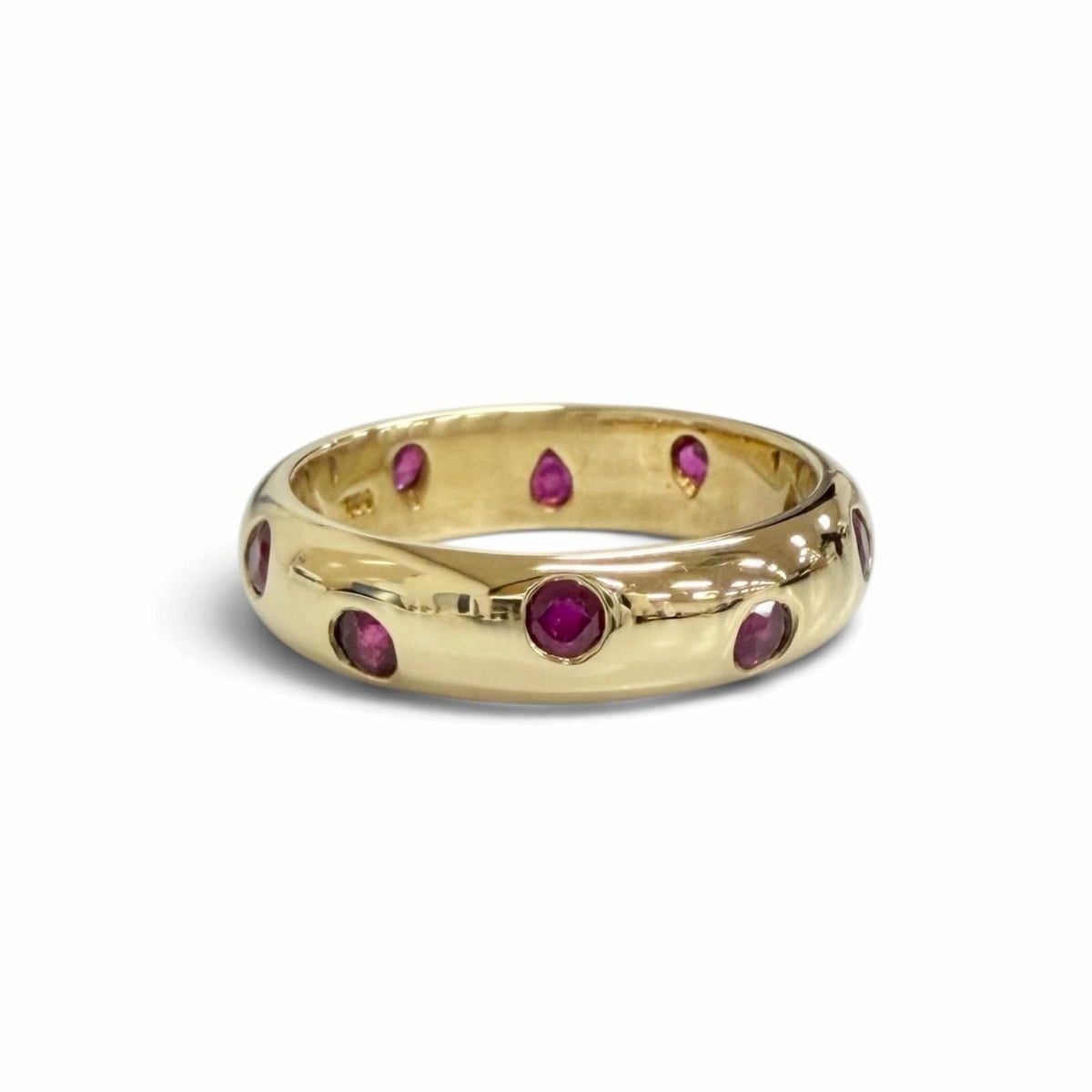 Tiffany & Co Vintage Dots Ruby Ring 18K Yellow Gold — view 4