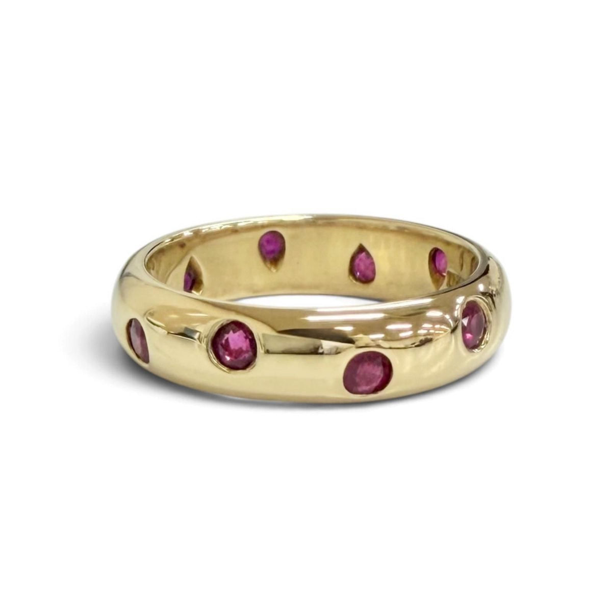 Tiffany & Co Vintage Dots Ruby Ring 18K Yellow Gold — view 2