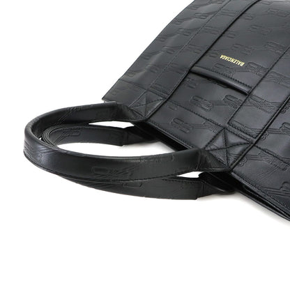 Balenciaga BB Monogram 2.0 Small 2-Way Tote Shoulder Bag Leather Black — view 5
