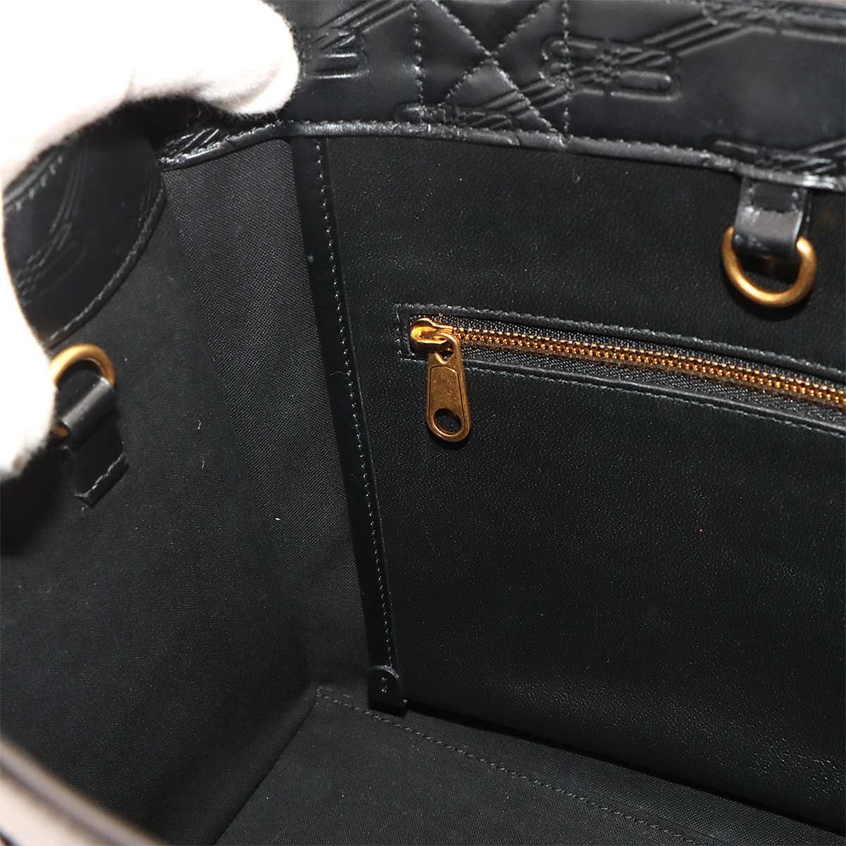 Balenciaga BB Monogram 2.0 Small 2-Way Tote Shoulder Bag Leather Black — view 8