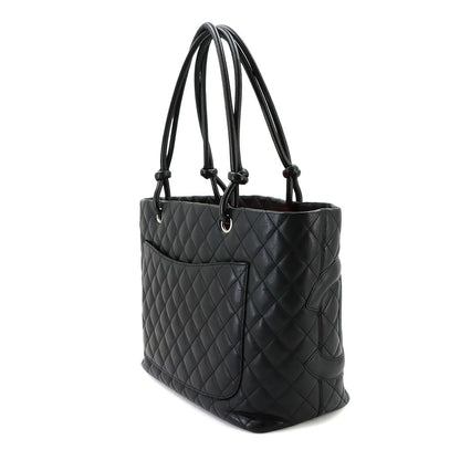 Chanel Cambon Line Large Tote Bag Calfskin Black — view 4