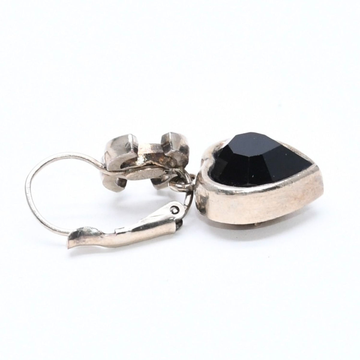 Chanel Heart CC Logo Hoop Earrings 06A Stamp Crystal Metal — view 4
