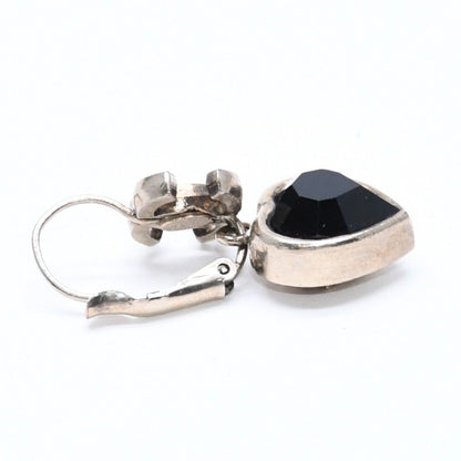 Chanel Heart CC Logo Hoop Earrings 06A Stamp Crystal Metal — view 4