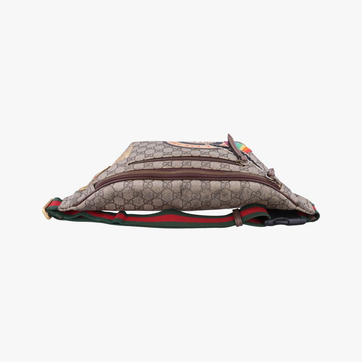 Gucci GG Supreme Courier Ufo Patch Brown Handbag — view 8