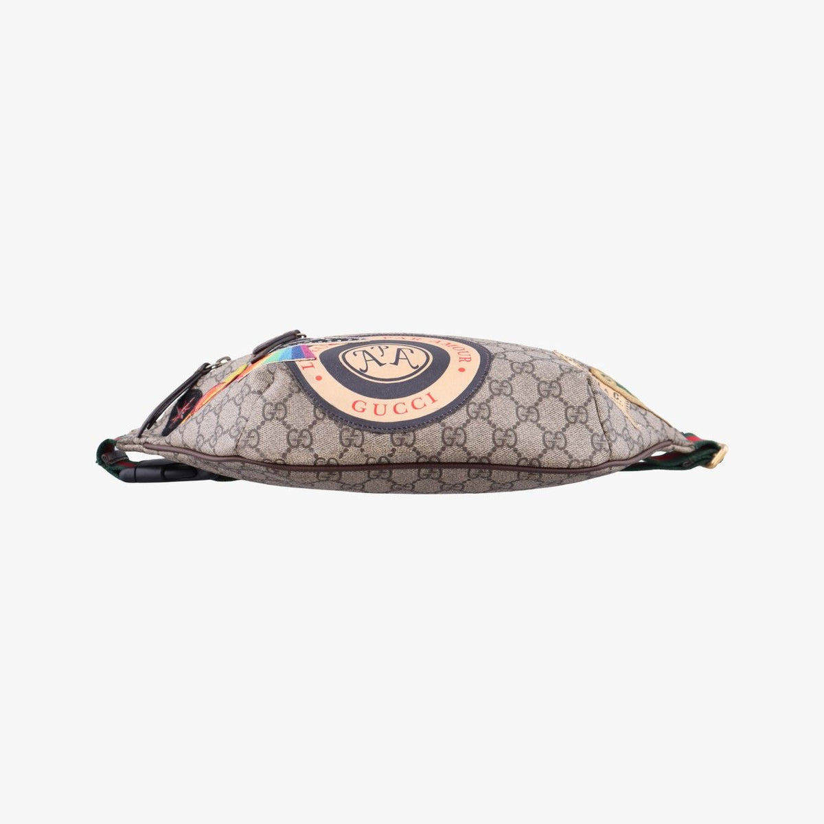 Gucci GG Supreme Courier Ufo Patch Brown Handbag — view 3