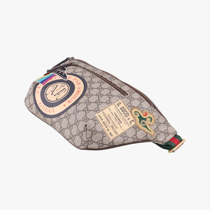 Gucci GG Supreme Courier Ufo Patch Brown Handbag — view 4