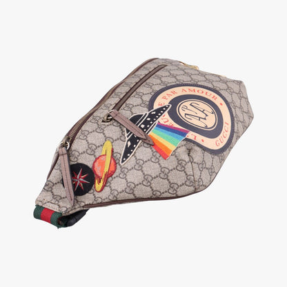 Gucci GG Supreme Courier Ufo Patch Brown Handbag — view 5