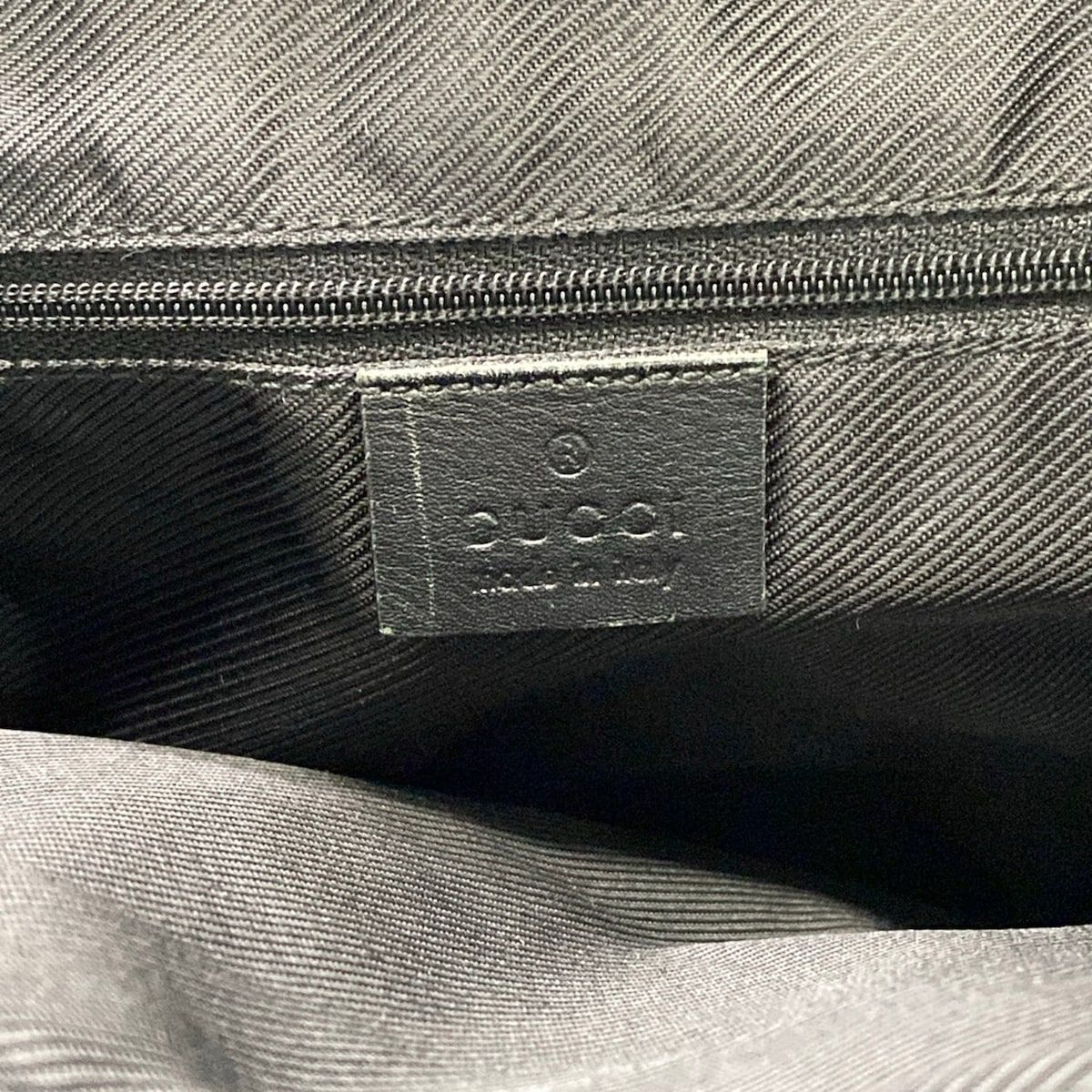 Gucci Tote Bag GG Pattern Beige Black Leather — view 8