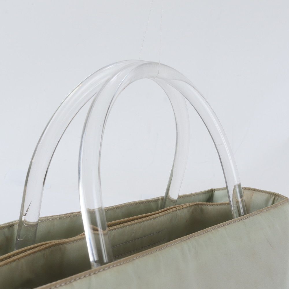 Prada Tessuto Nylon Triangle Logo Handle Handbag Tote — view 2