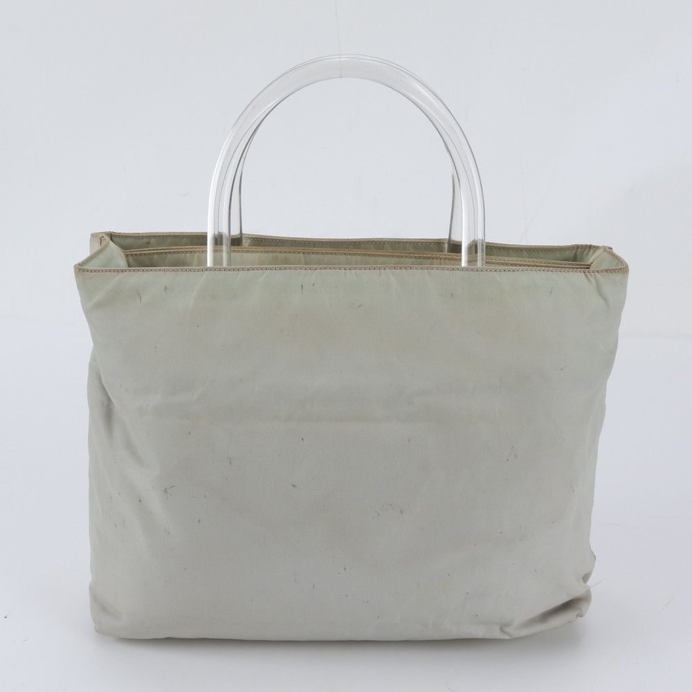Prada Tessuto Nylon Triangle Logo Handle Handbag Tote — view 3
