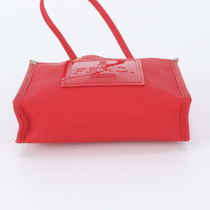 Fendi FF Logo Rubber Handbag Tote Red — view 6