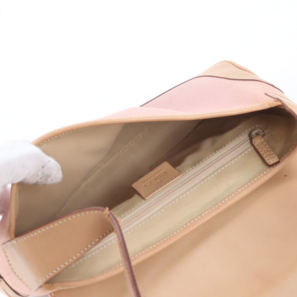 Gucci Jackie Leather Canvas Shoulder Bag — view 7