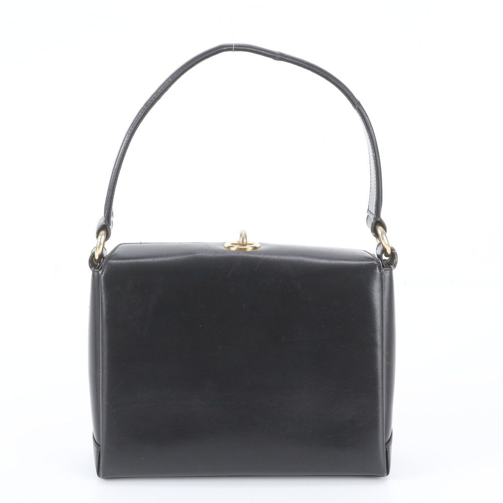 Gucci Turnlock Leather Shoulder Bag Hand Black — view 3