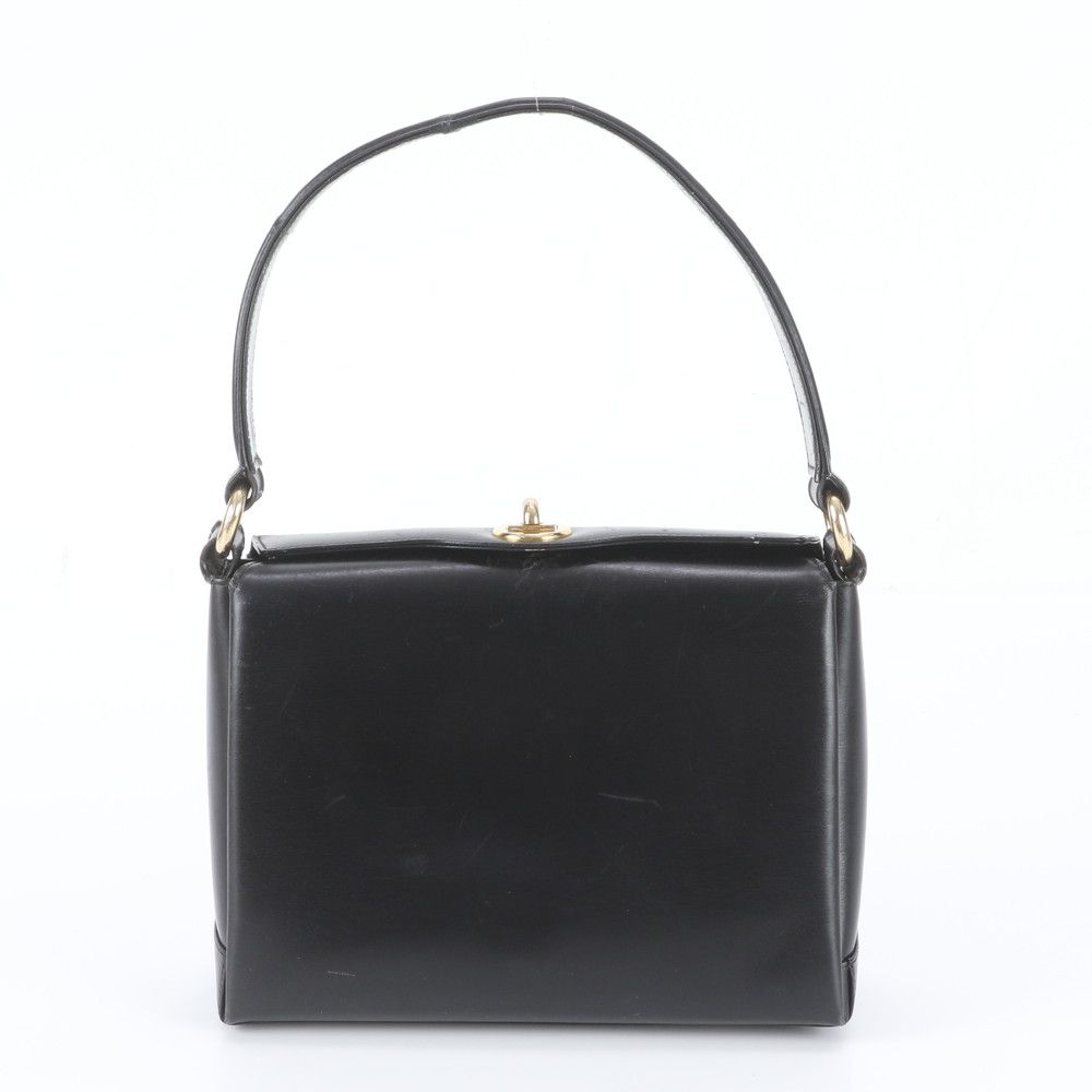 Gucci Turnlock Leather Shoulder Bag Hand Black