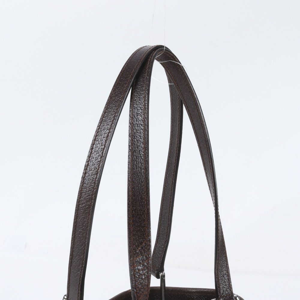 Gucci GG Canvas Leather Tote Bag Shoulder Hand Brown — view 2