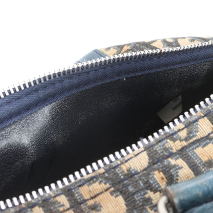 Dior Trotter Mini Boston Leather Handbag Tote Navy — view 8
