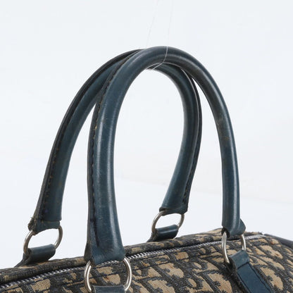 Dior Trotter Mini Boston Leather Handbag Tote Navy — view 2