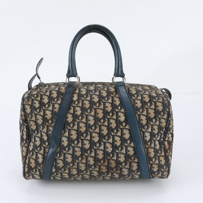 Dior Trotter Mini Boston Leather Handbag Tote Navy