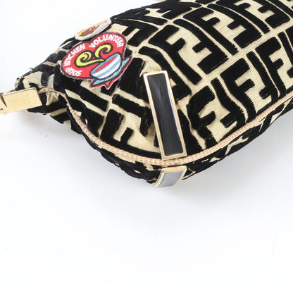 Fendi Zucca Patch FF Leather Canvas Bag Shoulder — view 4