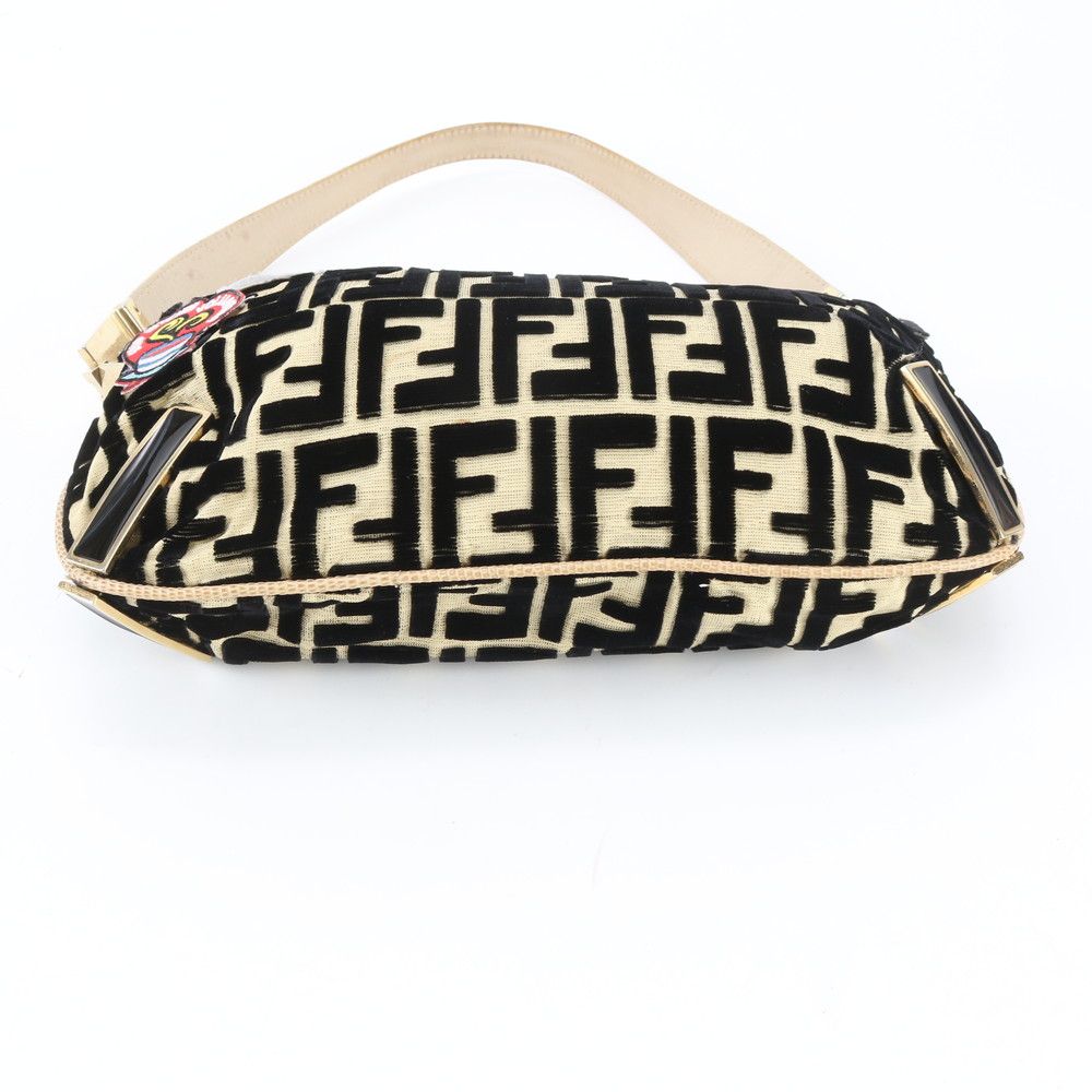 Fendi Zucca Patch FF Leather Canvas Bag Shoulder — view 6