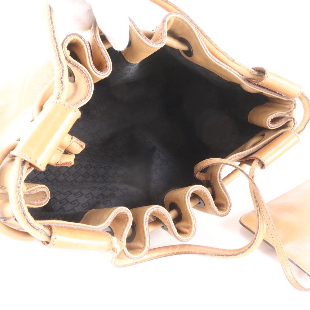 Gucci Leather Handbag Tote Brown — view 7
