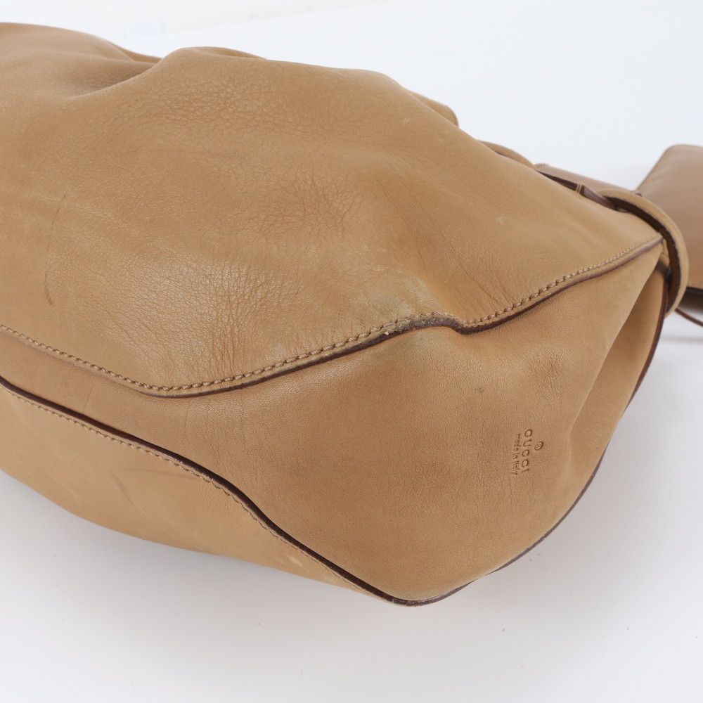 Gucci Leather Handbag Tote Brown — view 4
