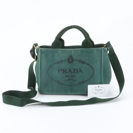 Prada Canapa Leather 2-Way Shoulder Bag Crossbody