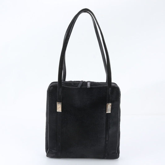 Gucci Calf Hair 5 Leather Shoulder Bag Hand Black